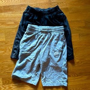 Two pairs of Nike shorts, boys size medium